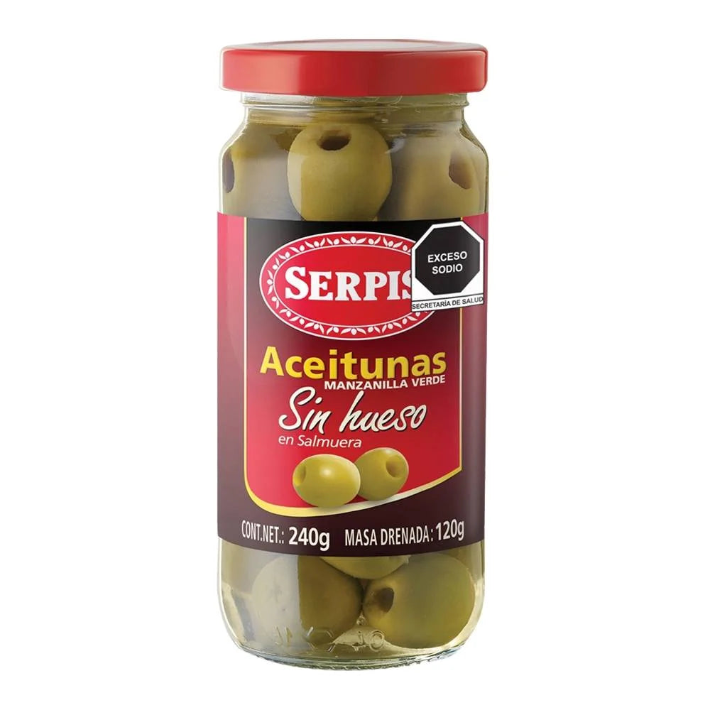 ACEITUNA SERPIS SIN HUESO 240 GR