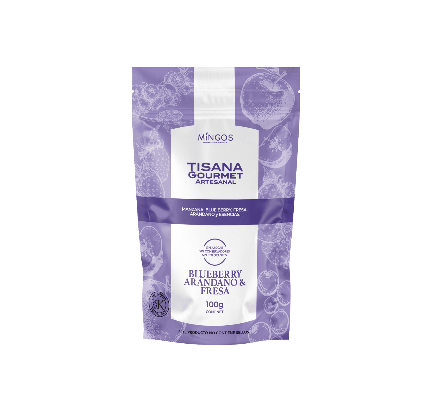 TISANA MINGOS BLUEBERRY ARANDANO Y FRESA 100 GR