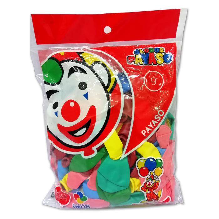 GLOBO PAYASO NO. 9 COLORES 50Z