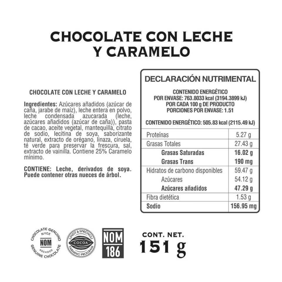 CHOCOLATE GHIRARDELLI LECHE Y CARAMELO 151 GR