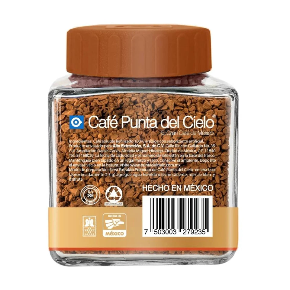 CAFE PUNTA DEL CIELO SOLUBLE AMARETO 110 GR