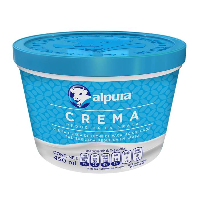 CREMA ALPURA BAJA GRASA 450 ML