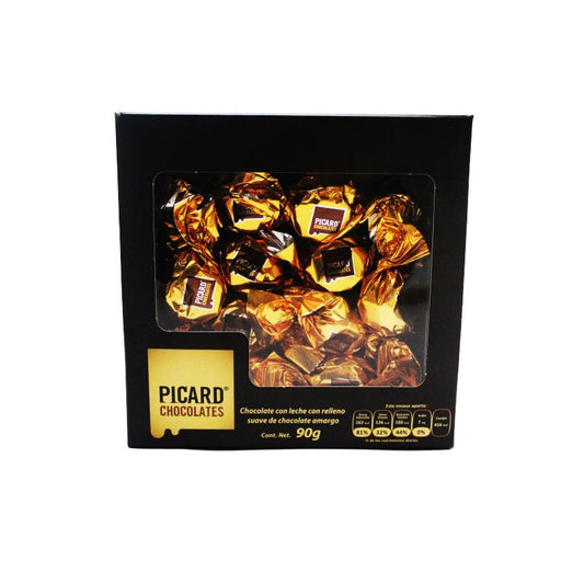 CHOCOLATE PICARD RELLENO AMARGO 90 GR