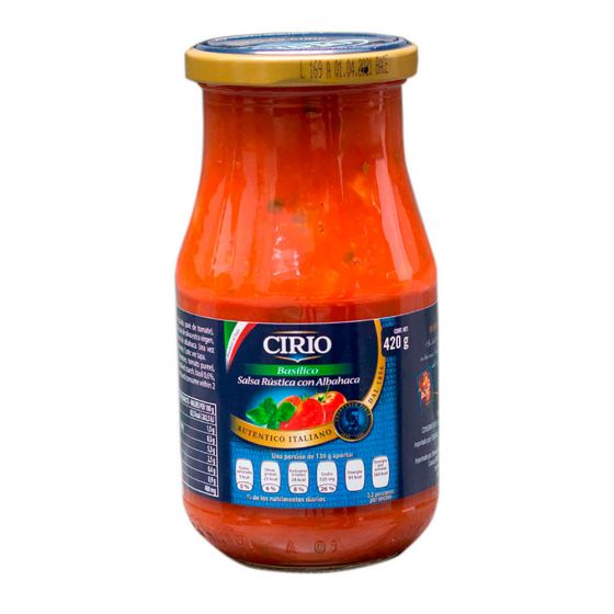 SALSA CIRIO TOMATE ALBAHACA 420 GR
