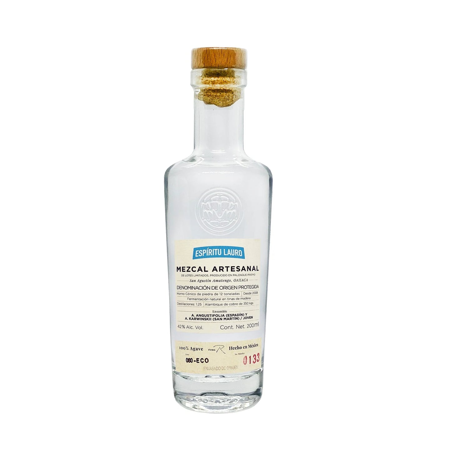 MEZCAL ESPIRITU LAURO JOVEN 200 ML