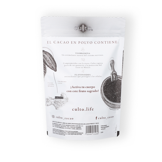 CACAO CULTO ORGÁNICO POLVO 250 GR
