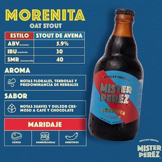 CERVEZA MISTER PÉREZ MORENITA 330 ML