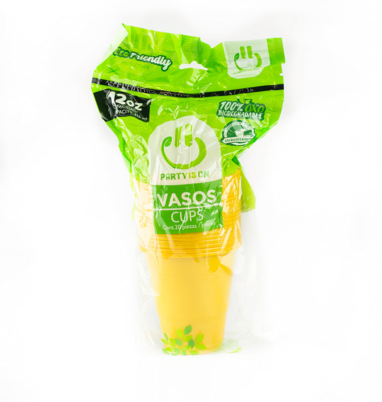 VASO PARTYISON NO. 12 AMARILLO 20 PZ