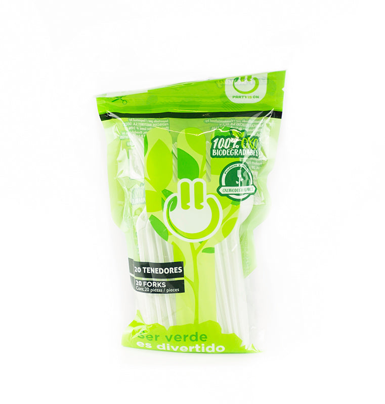 TENEDOR PARTYISON BLANCO 20 PZ