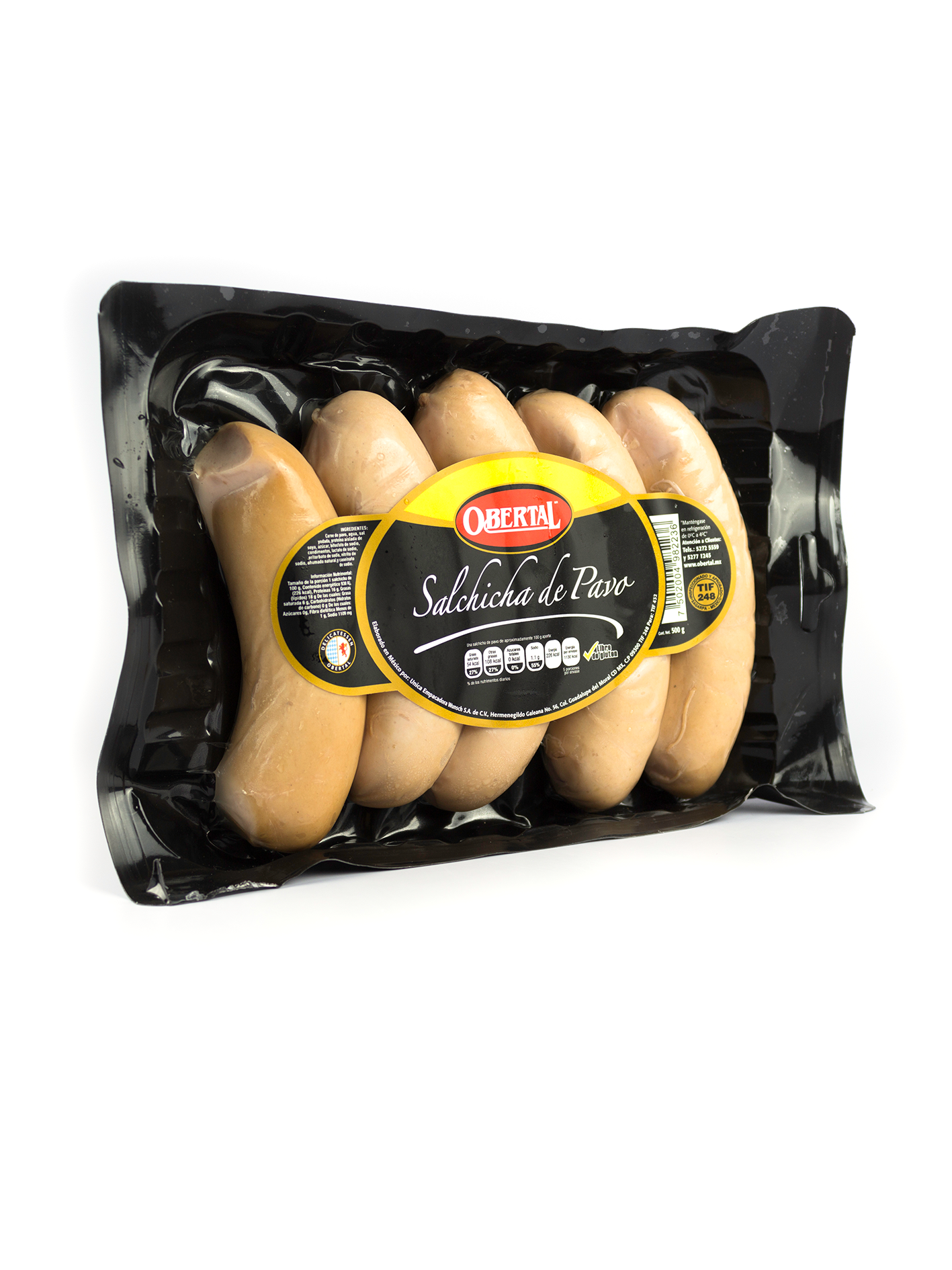 SALCHICHA OBERTAL PAVO 500 GR