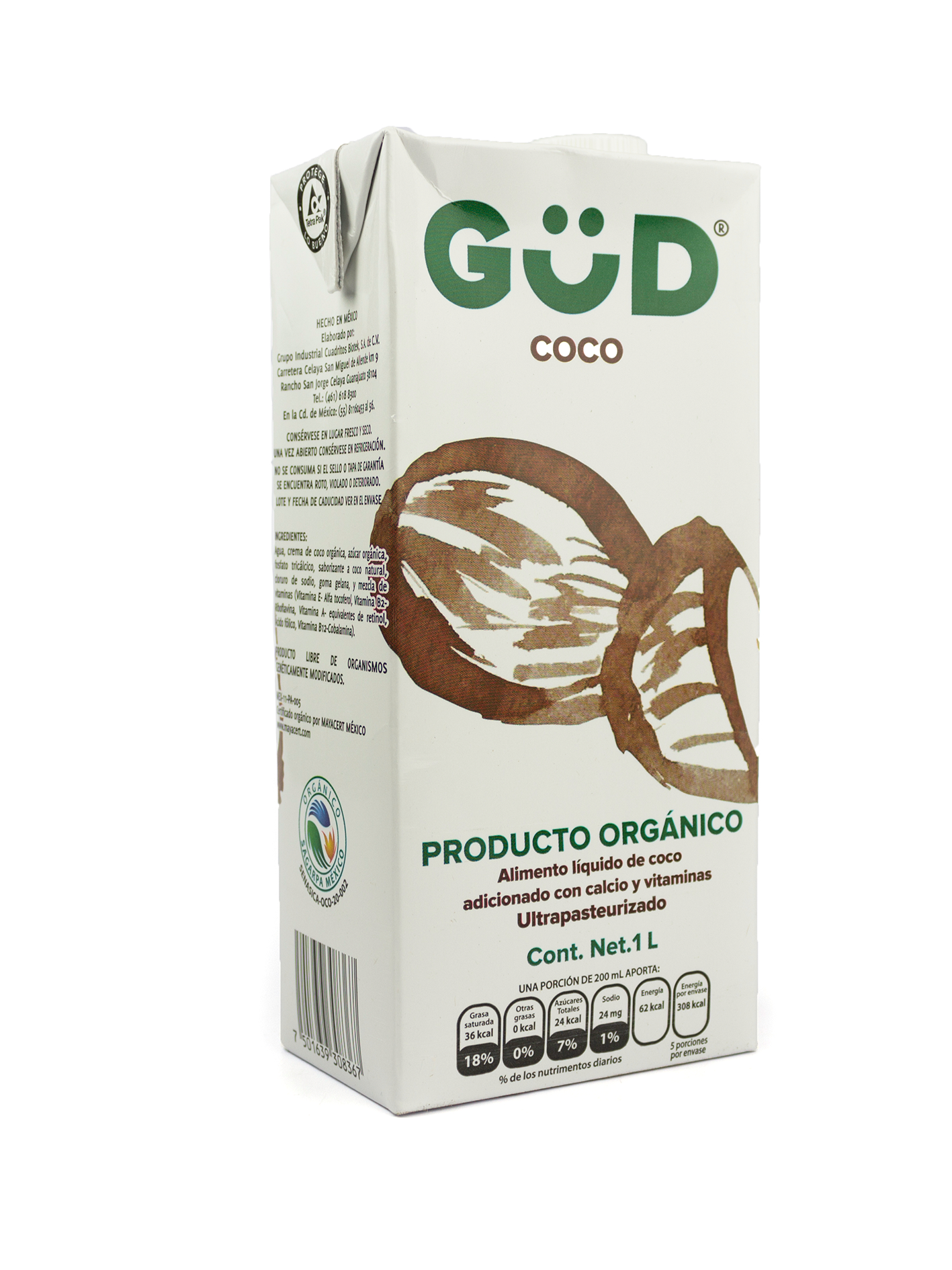 LECHE GUD COCO ORGANICO 1 LT