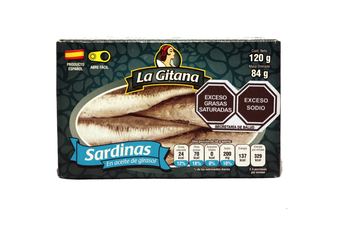 SARDINA LA GITANA ACEITE VEGETAL 120 GR