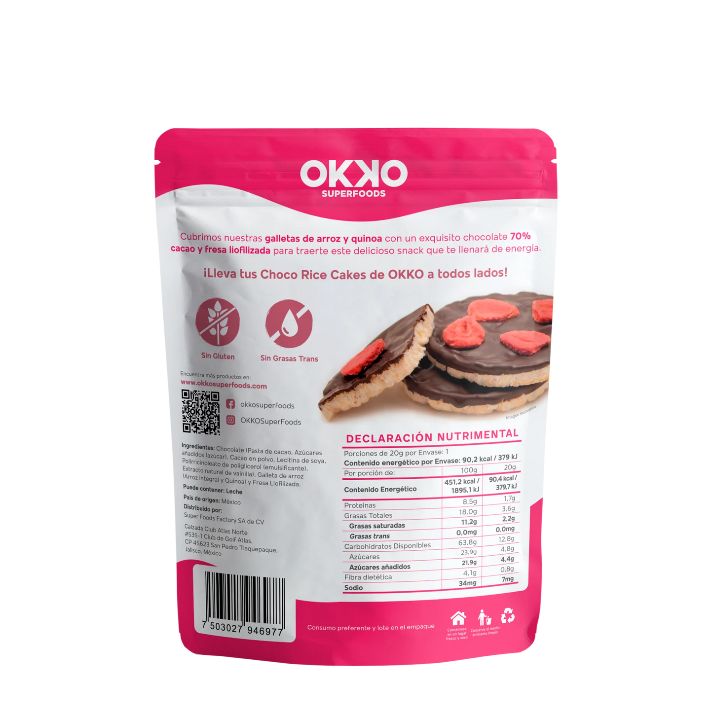 RICE CAKE CHOCO FRESA 20 GR