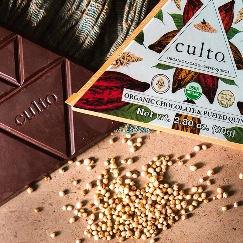 CHOCOLATE CULTO 80% CACAO QUINOA INFLADA 80 GR