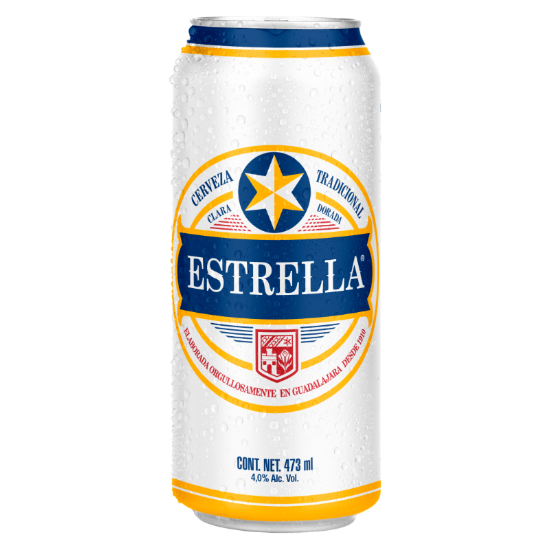 CERVEZA ESTRELLA CLARA LATA 473 ML