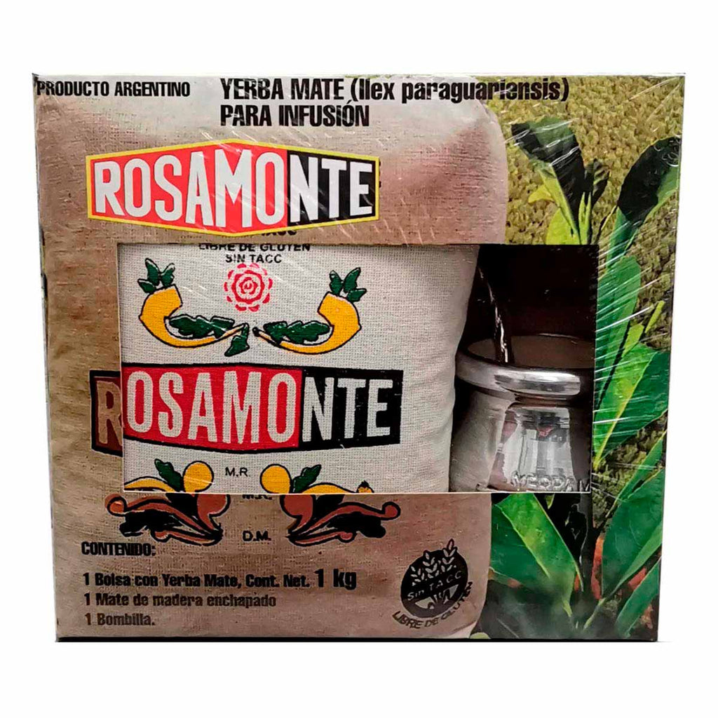 MATE YERBAMATE ROSAMONTE COMBO MATERA CERAMICA BOMBA