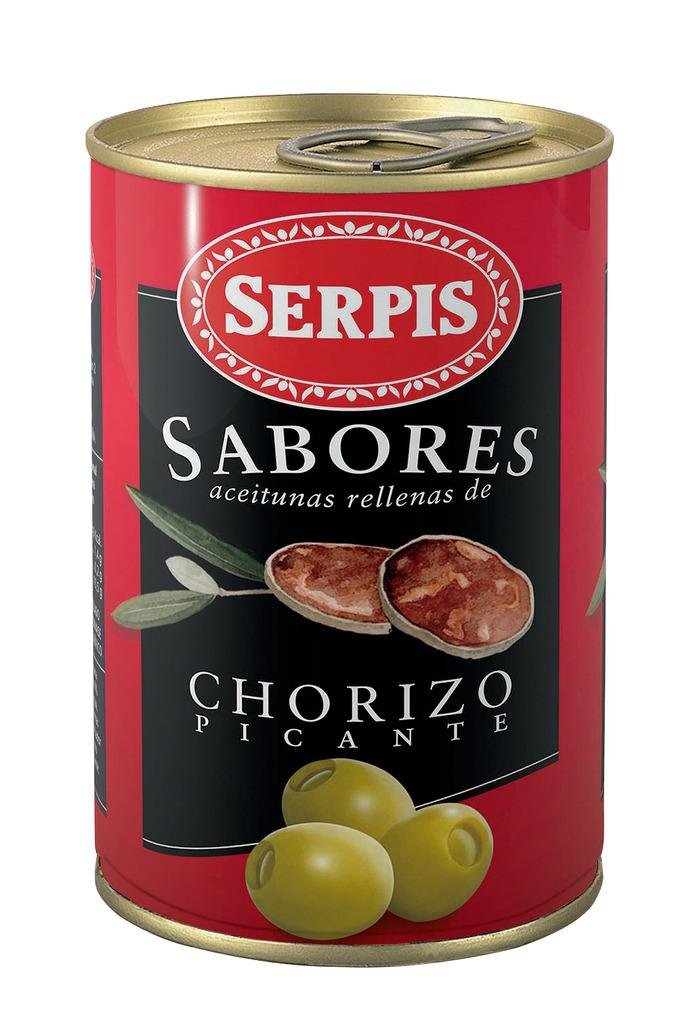 ACEITUNA SERPIS CHORIZO PICANTE 300 GR