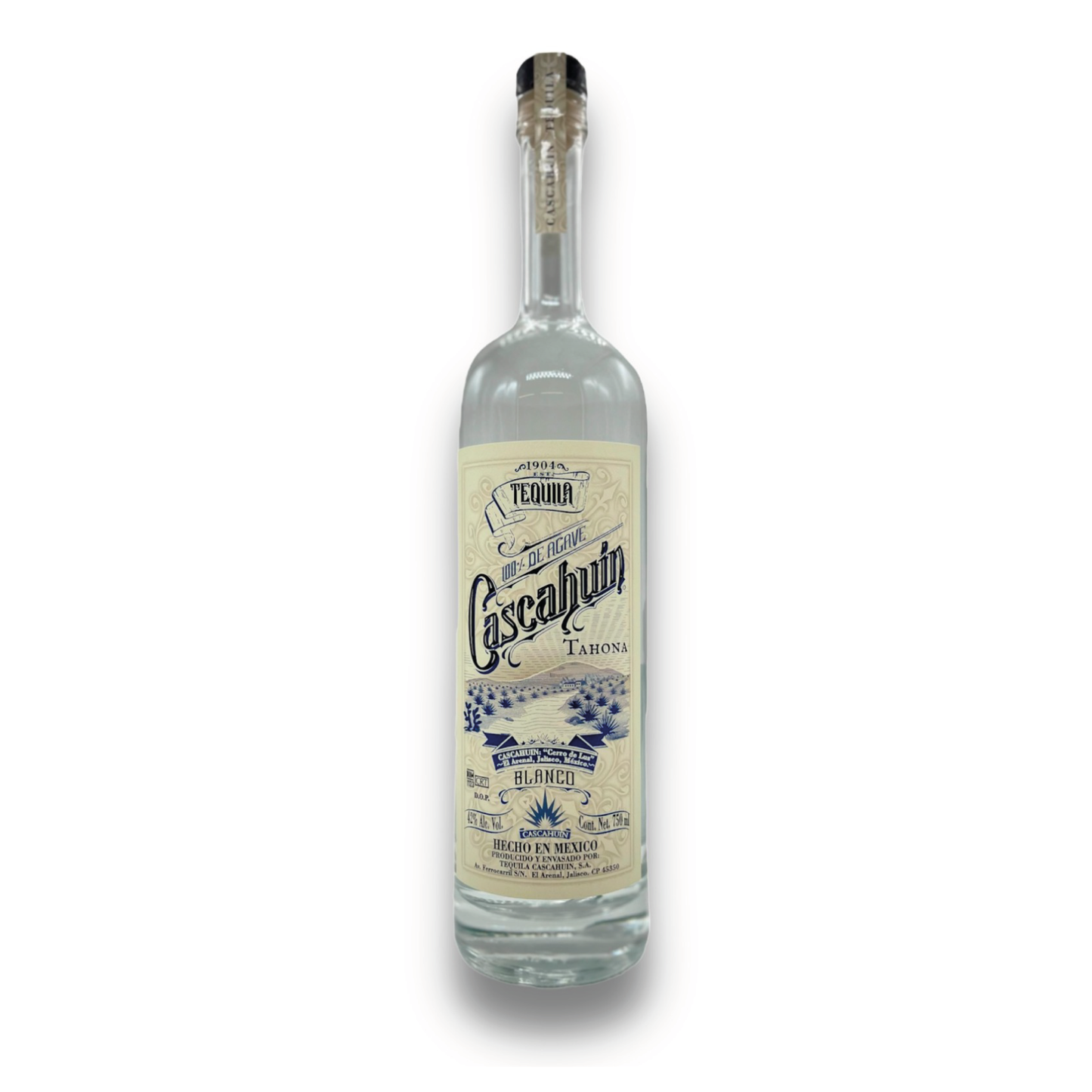 TEQUILA CASCAHUIN TAHONA BLANCO 750 ML