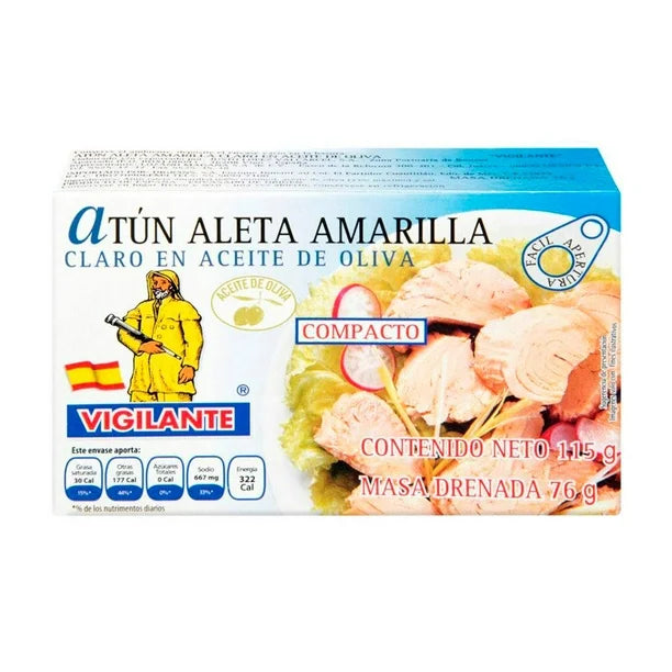 ATUN VIGILANTE CLARO ALETA AMARILLA ACEITE DE OLIVA 115 GR