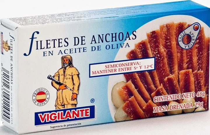 ANCHOA VIGILANTE FILETE EN ACEITE OLIVA 48 GR