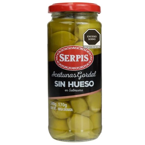 ACEITUNA SERPIS GORDAL SIN HUESO 340 GR