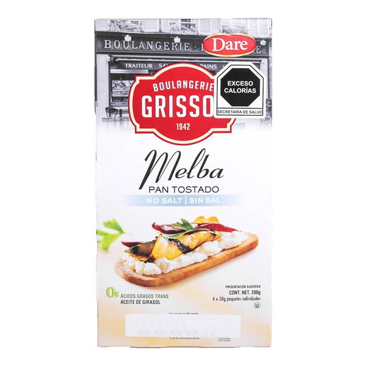 PAN GRISSOL MELBA SIN SAL 200 GR