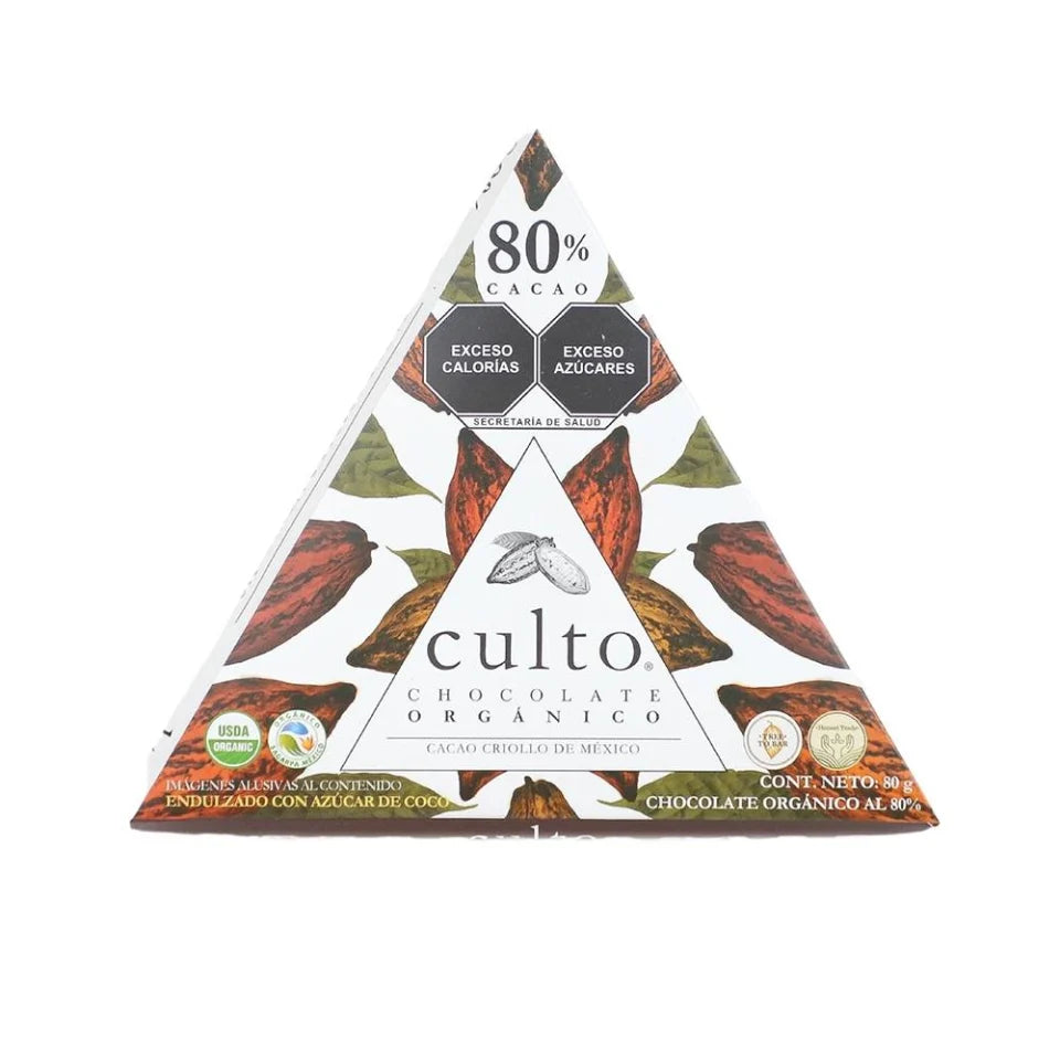 CHOCOLATE CULTO 80% CACAO ALMENDRAS 80 GR