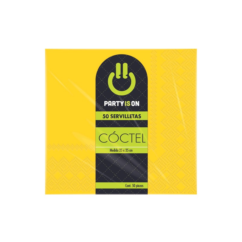 SERVILLETA PARTYISON AMARILLO
