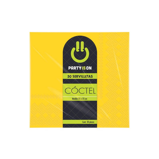SERVILLETA PARTYISON AMARILLO