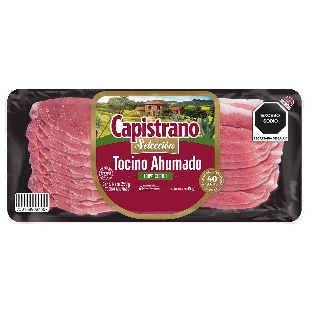 TOCINO CAPISTRANO AHUMADO REBANADO 250 GR