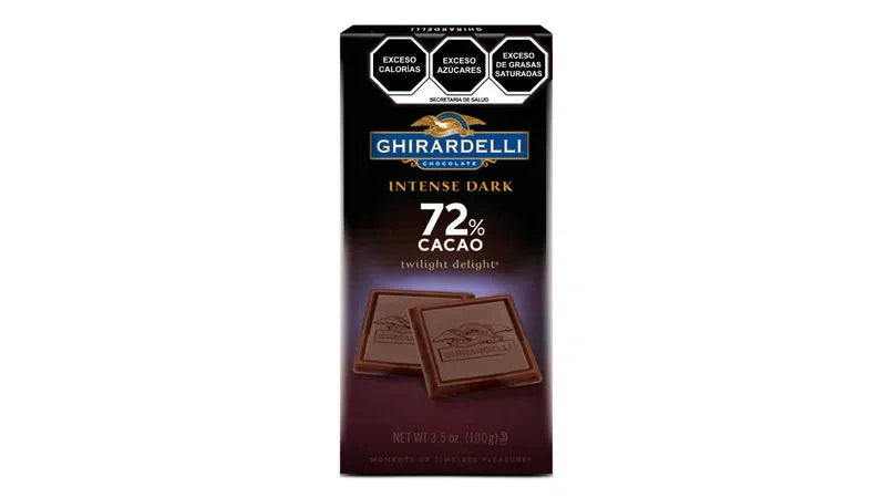 CHOCOLATE GHIRARDELLI BARRA AMARGO 72% CACAO 100 GR
