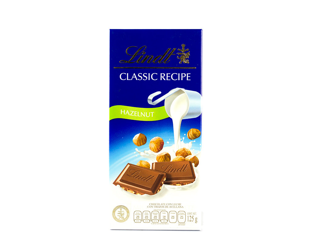 CHOCOLATE LINDT CLASSIC LECHE AVELLANA 125 GR
