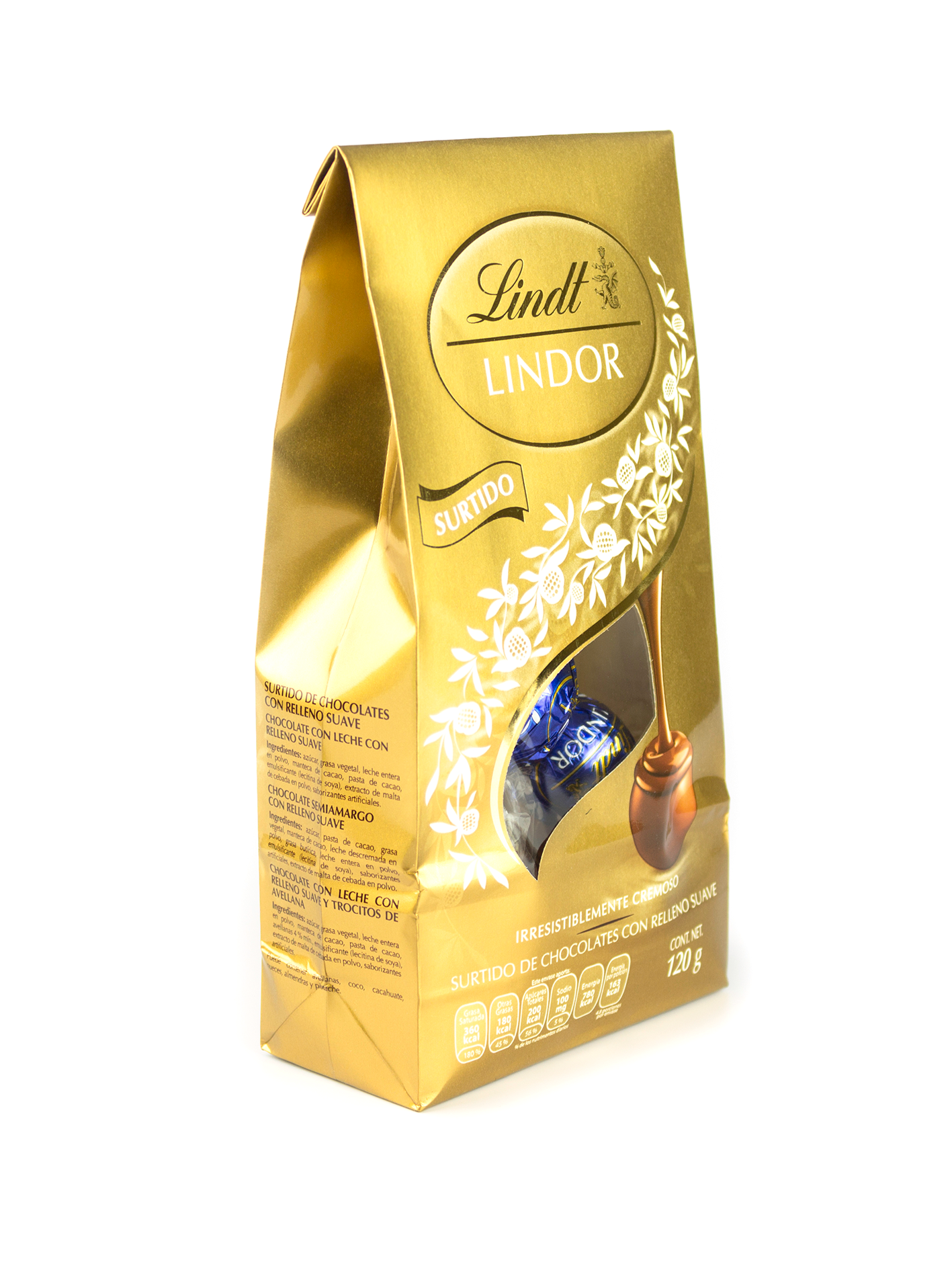 CHOCOLATE LINDOR SURTIDO BOLSA 120 GR