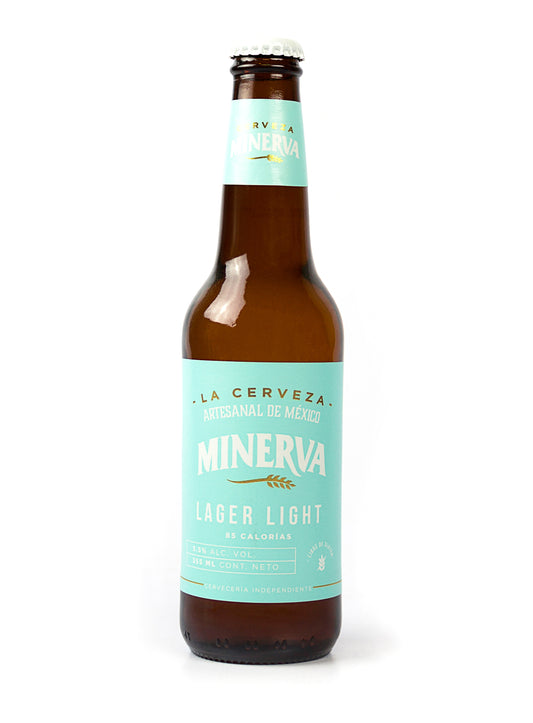 CERVEZA MINERVA LAGER LIGHT 355 ML