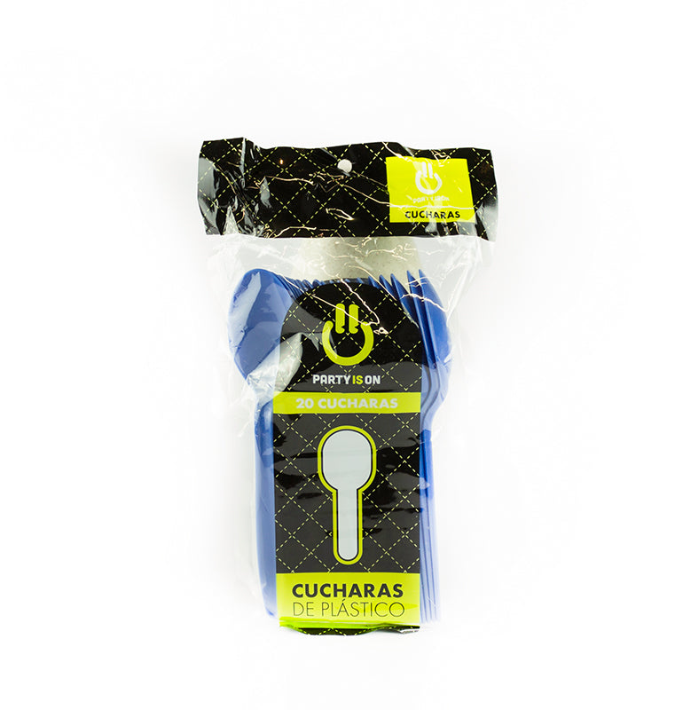 CUCHARA PARTYISON AZUL REY 20 PZ