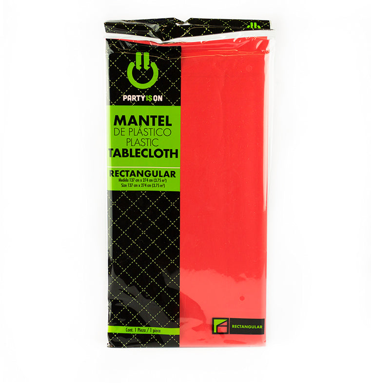 MANTEL PARTYISON RECTANGULAR ROJO PZ