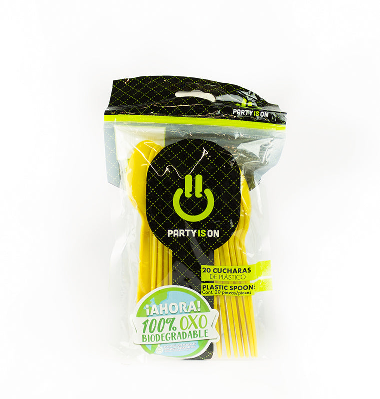 CUCHARA PARTYISON AMARILLO 20 PZ