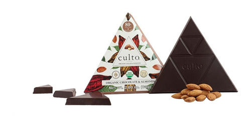 CHOCOLATE CULTO 80% CACAO ALMENDRAS 80 GR