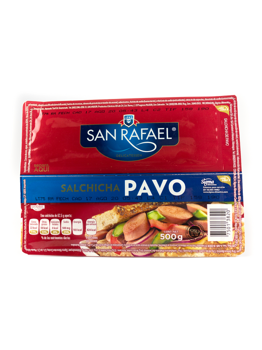 SALCHICHA SAN RAFAEL PAVO 500 GR