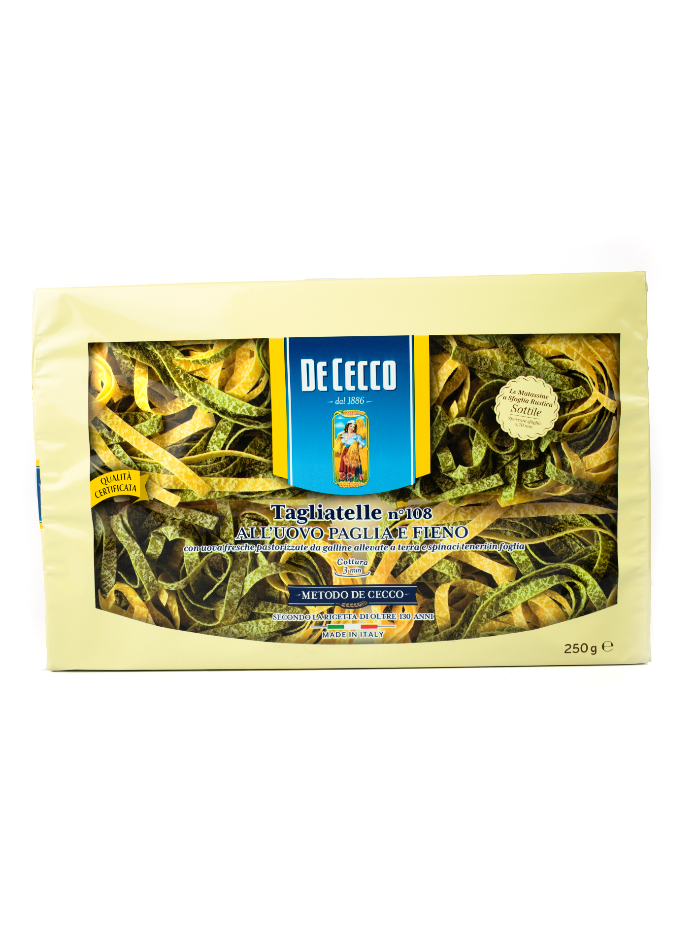PASTA DE CECCO TAGLIATELLE PAGLIA E FIENO 250 GR