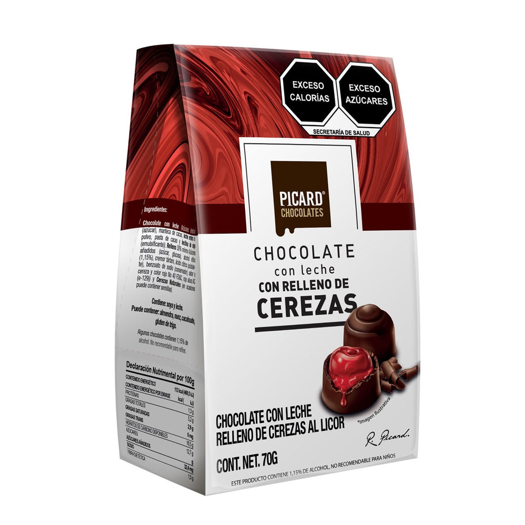 CHOCOLATE PICARD CEREZA LICOR 70 GR
