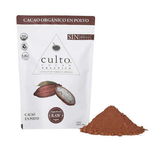 CACAO CULTO ORGÁNICO POLVO 250 GR