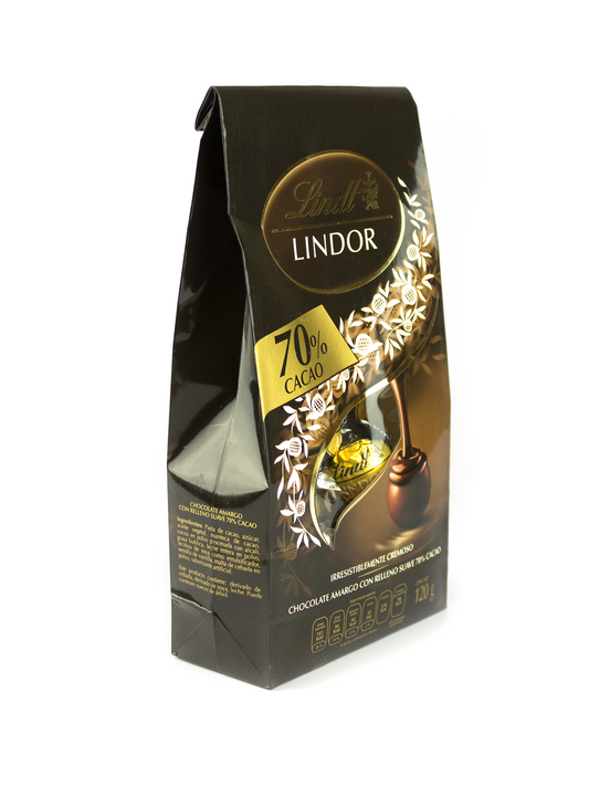 CHOCOLATE LINDOR 70% BOLSA 120 GR