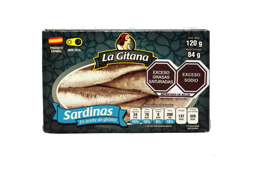 SARDINA LA GITANA ACEITE VEGETAL 120 GR