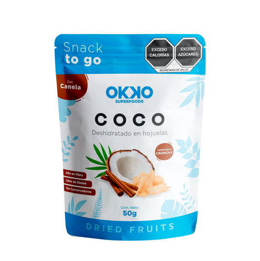 COCO OKKO DESHIDRATADO CON CANELA 50 GR