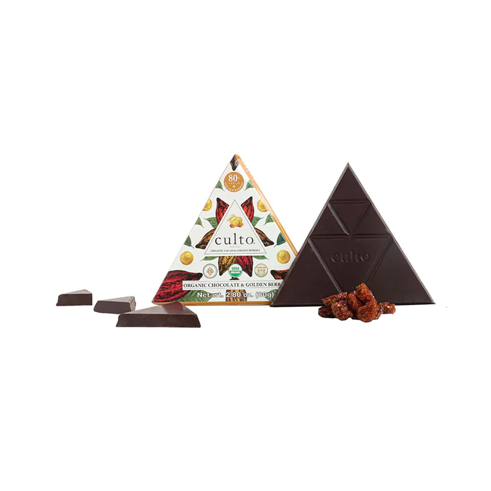 CHOCOLATE CULTO 80% CACAO GOLD BERRIES 80 GR