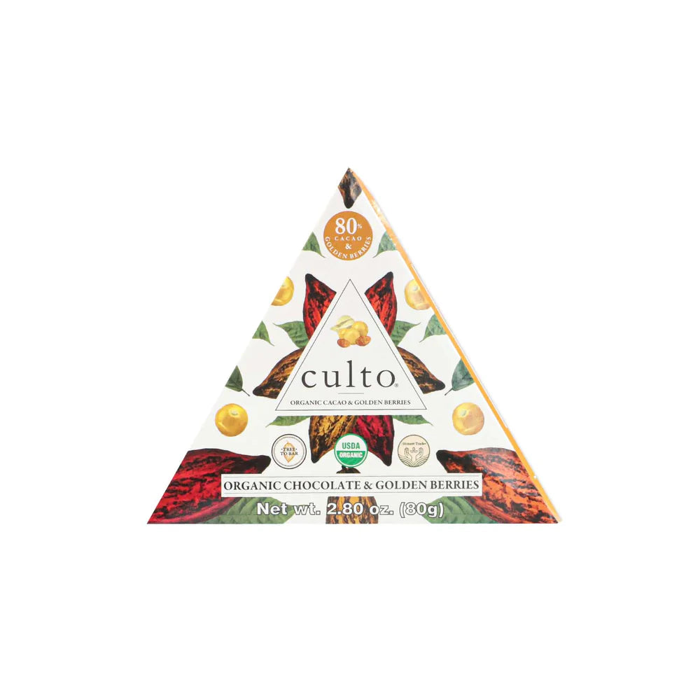 CHOCOLATE CULTO 80% CACAO GOLD BERRIES 80 GR