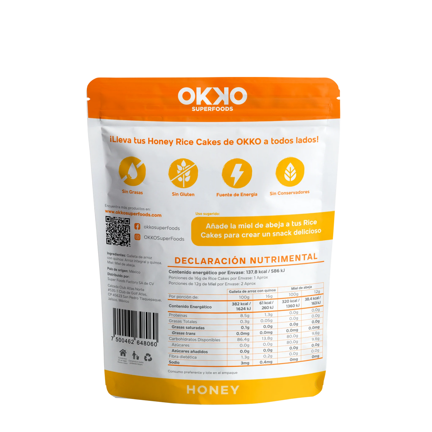 RICE CAKE OKKO HONEY 40 GR